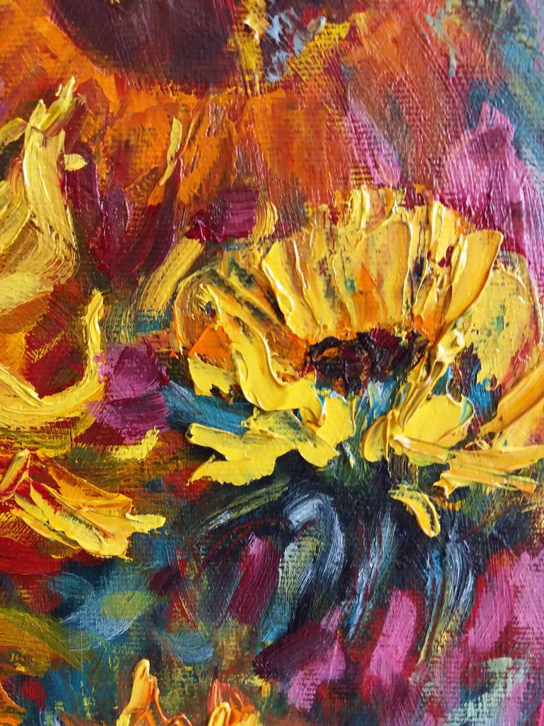 Original Expressionism Floral Painting by Galina Grygoruk