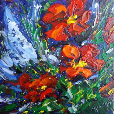 Print of Abstract Expressionism Floral Paintings by Galina Grygoruk