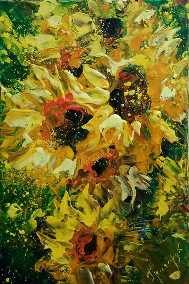 Print of Expressionism Floral Paintings by Galina Grygoruk