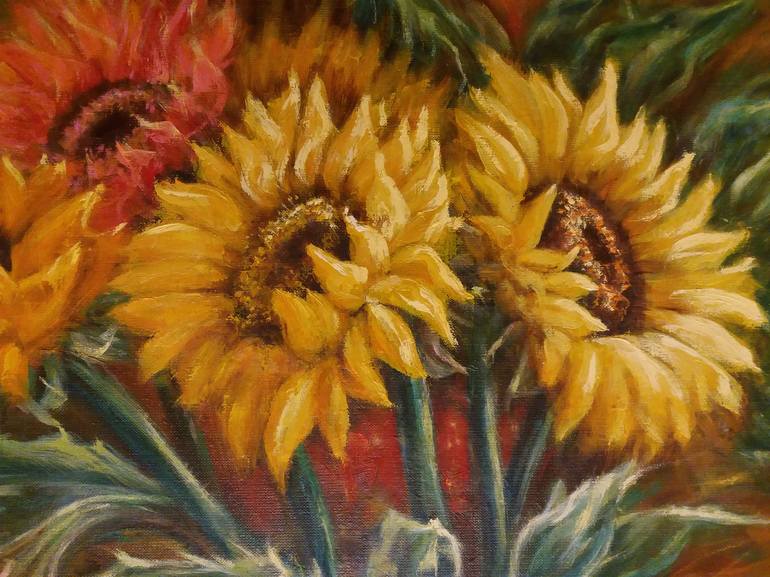 Original Expressionism Floral Painting by Galina Grygoruk
