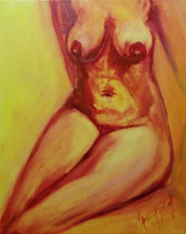 Print of Expressionism Nude Paintings by Galina Grygoruk