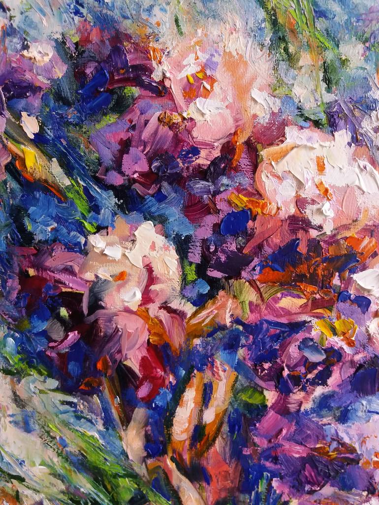 Original Impressionism Floral Painting by Galina Grygoruk