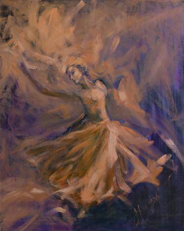 Ballerina Original Oil Painting "Dance of Soul" thumb