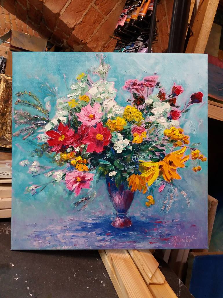 Original Floral Painting by Galina Grygoruk