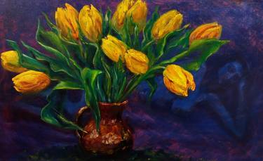 Original Fine Art Floral Paintings by Galina Grygoruk