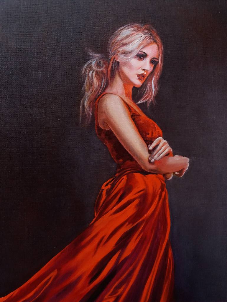 Original Figurative Women Painting by Galina Grygoruk
