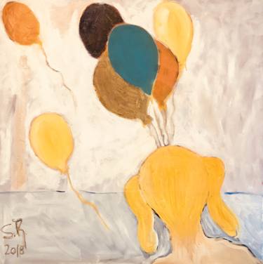 SRapallo, Balões, óleo sobre tela, 80x80cm, Madri, 2018 thumb