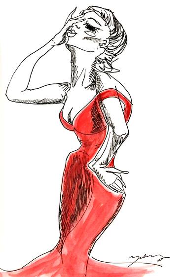 Print of Illustration Fashion Drawings by Yalary Fuentes