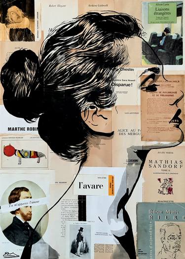 Original Art Deco Women Collage by jan noah