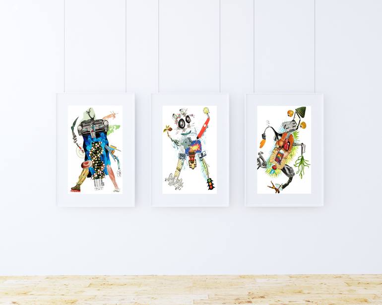 Original Figurative Classical mythology Collage by Thomas Nagel