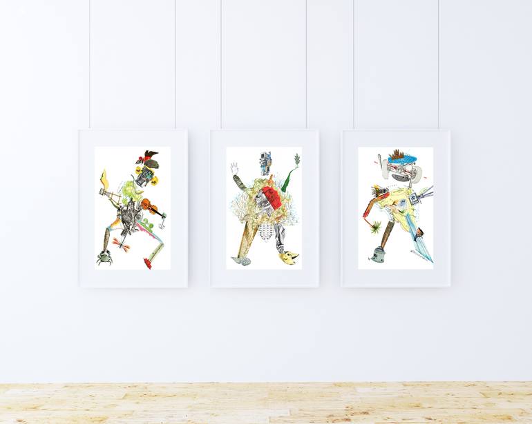 Original Surrealism Classical mythology Collage by Thomas Nagel