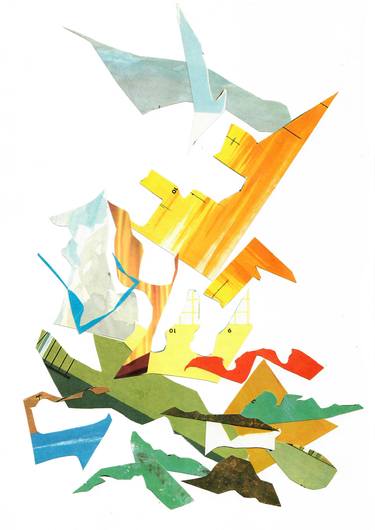 Original Abstract Geometric Collage by Thomas Nagel