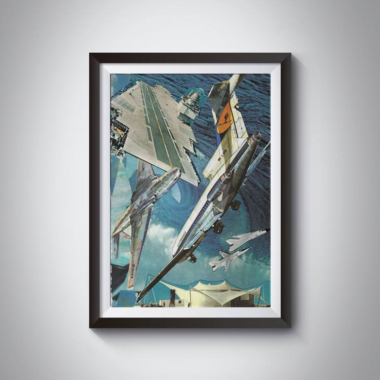 Original Airplane Collage by Thomas Nagel