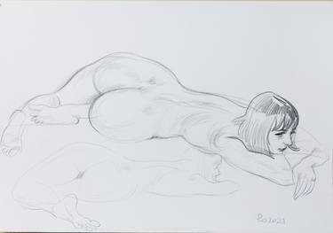 Original Fine Art Body Drawing by Yuriy Rymar