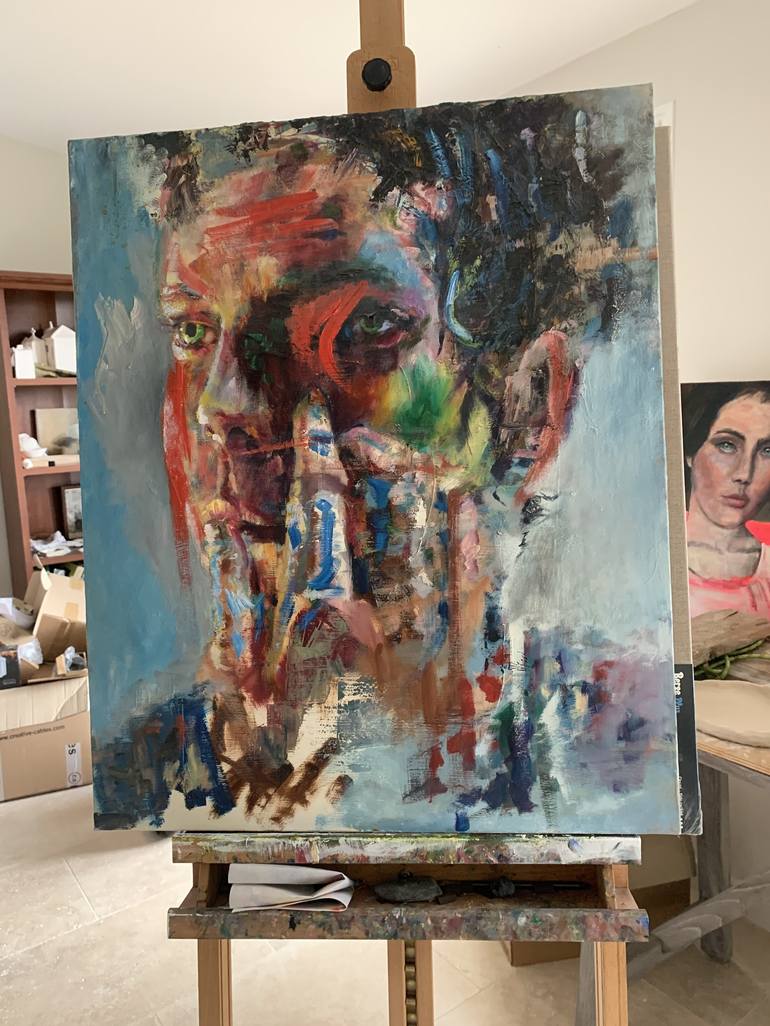 Original Figurative Portrait Painting by Jody Pou