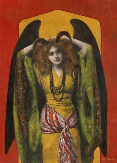 Original Art Nouveau Fantasy Painting by Michael Thomas