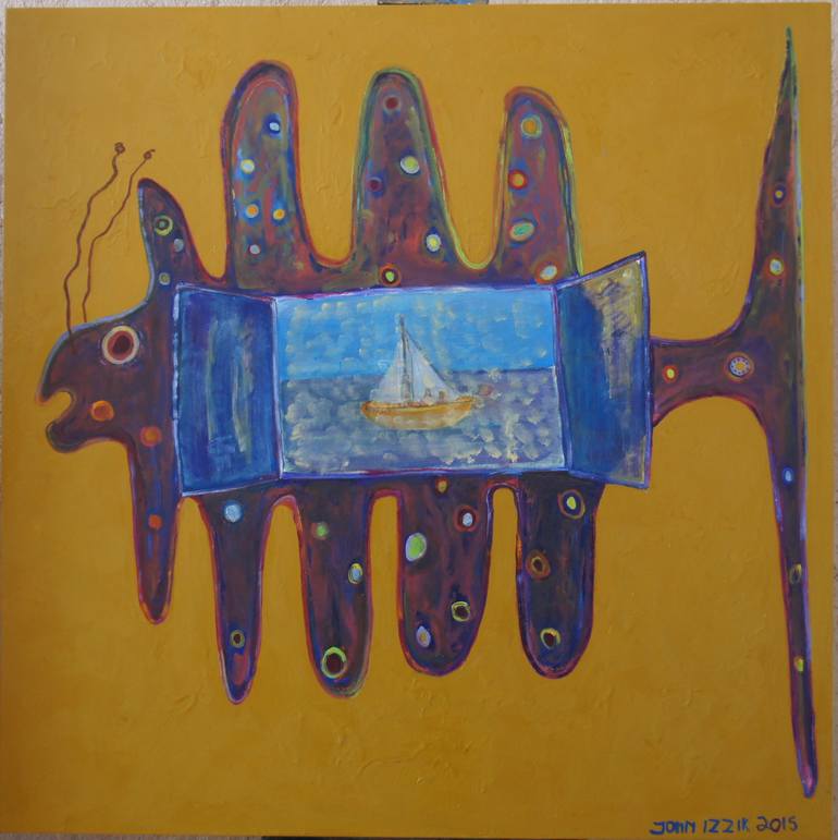 Original Abstract Painting by Jonn Izzik