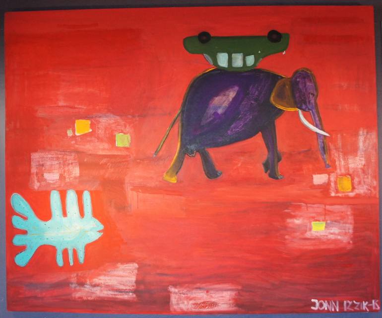 Original Abstract Painting by Jonn Izzik