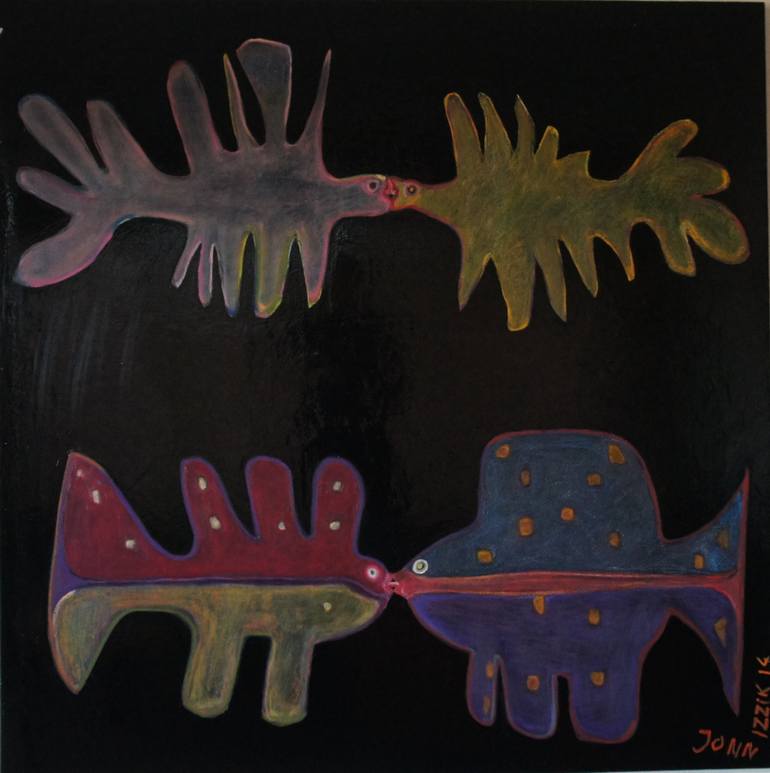 Original Abstract Painting by Jonn Izzik