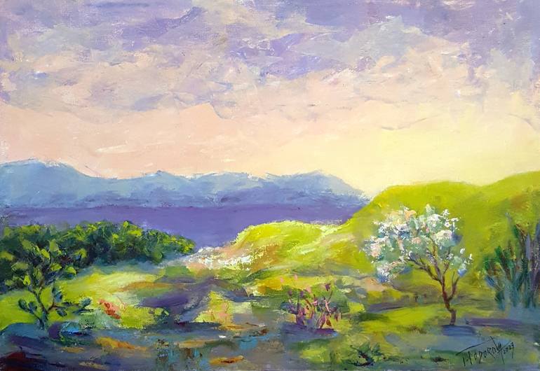 Original Abstract Landscape Painting by Iglika Todorova