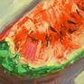 Watermelon is my favourite summer fruit - it looks like the summer itself: cool, sunny and beautiful!
Sides of all my art are also painted; no framing required; ready to hang