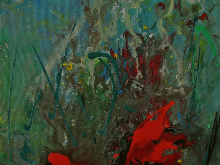 Original Abstract Expressionism Floral Painting by Iglika Todorova