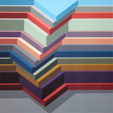 Print of Conceptual Geometric Paintings by Ariel Zachor