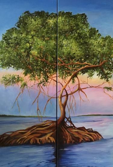 Original Tree Painting by Carolyn Burger