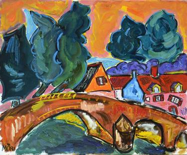 Original Expressionism Landscape Paintings by MORI pierre