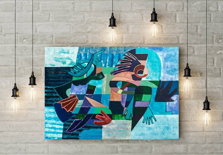 Original Abstract Painting by Youcef Bendraou