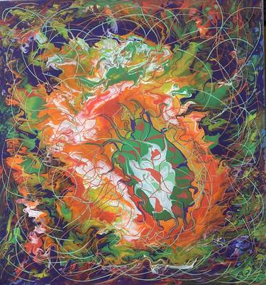 Original Abstract Expressionism Abstract Painting by Alicia Lopez