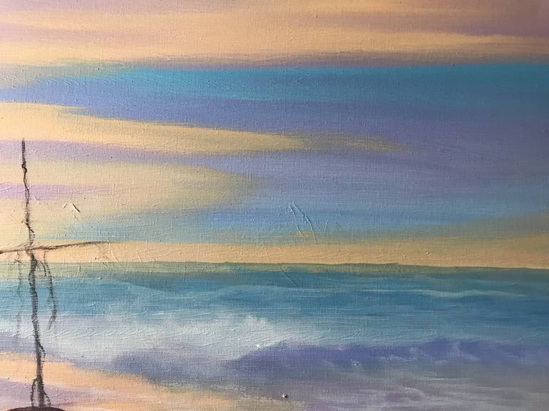 Original Fine Art Beach Painting by Alicia Lopez