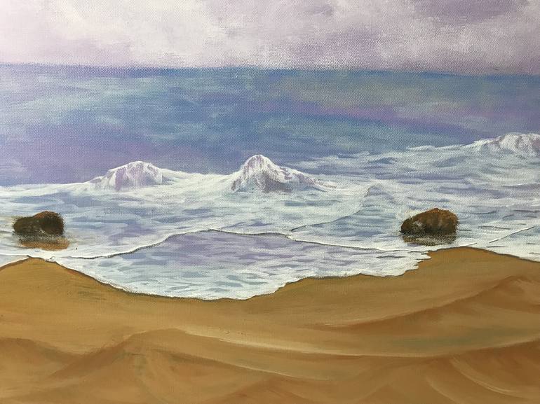 Original Figurative Seascape Painting by Alicia Lopez