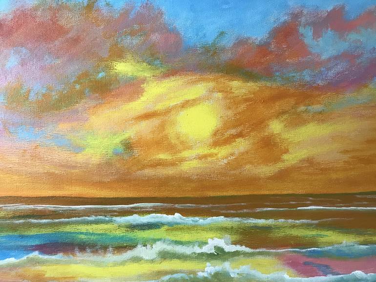 Original Figurative Seascape Painting by Alicia Lopez