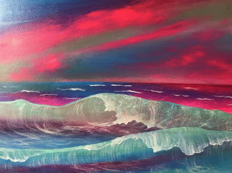 Original Figurative Seascape Painting by Alicia Lopez