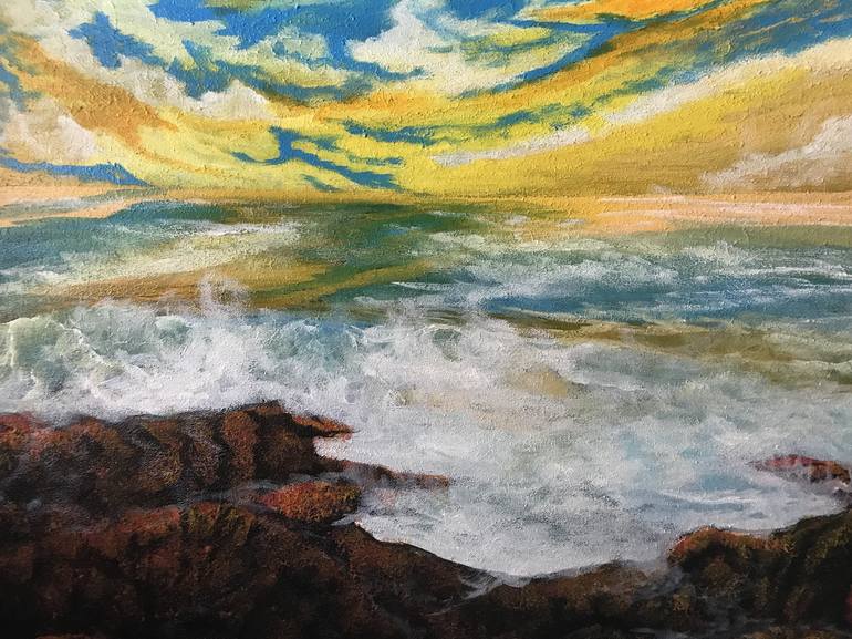 Original Expressionism Seascape Painting by Alicia Lopez