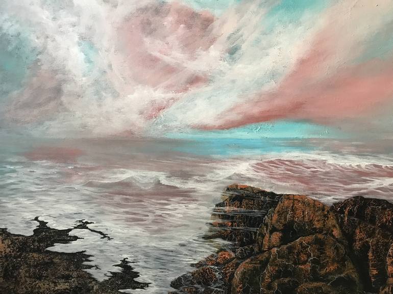 Original Expressionism Seascape Painting by Alicia Lopez