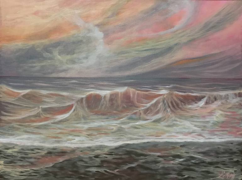 Original Expressionism Seascape Painting by Alicia Lopez