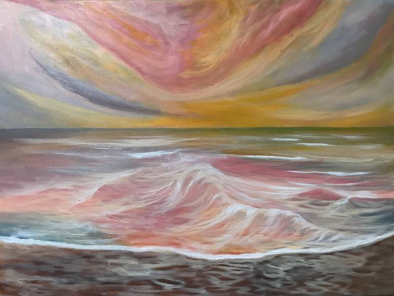 Original Expressionism Seascape Painting by Alicia Lopez