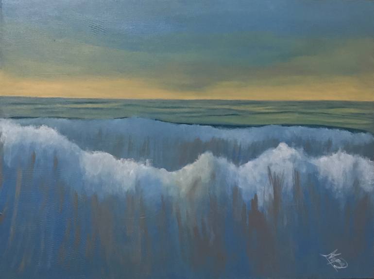 Original Impressionism Seascape Painting by Alicia Lopez