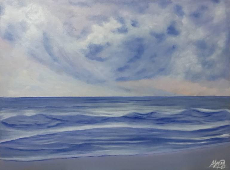 Original Expressionism Seascape Painting by Alicia Lopez