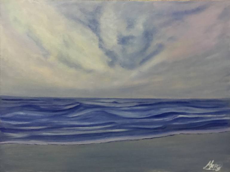 Original Expressionism Seascape Painting by Alicia Lopez