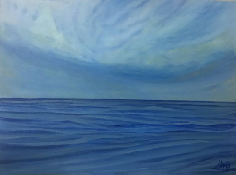 Original Expressionism Seascape Painting by Alicia Lopez