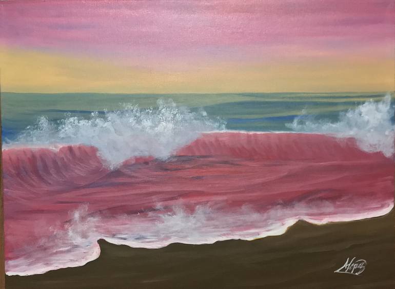 Original Expressionism Seascape Painting by Alicia Lopez