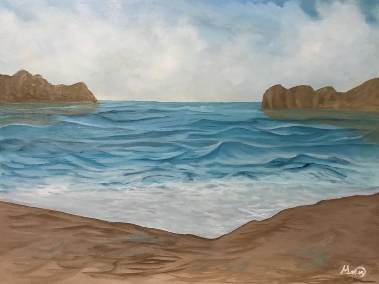 Original Expressionism Seascape Painting by Alicia Lopez