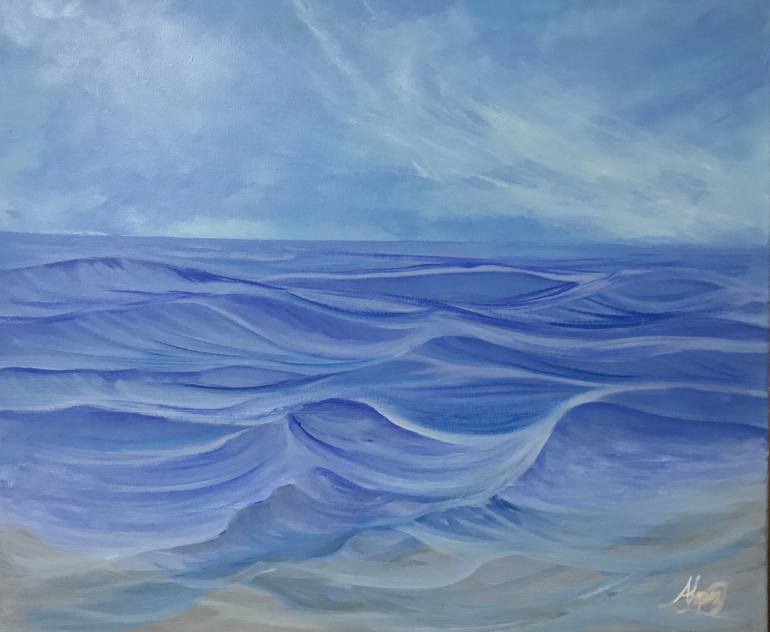 Original Fine Art Seascape Painting by Alicia Lopez