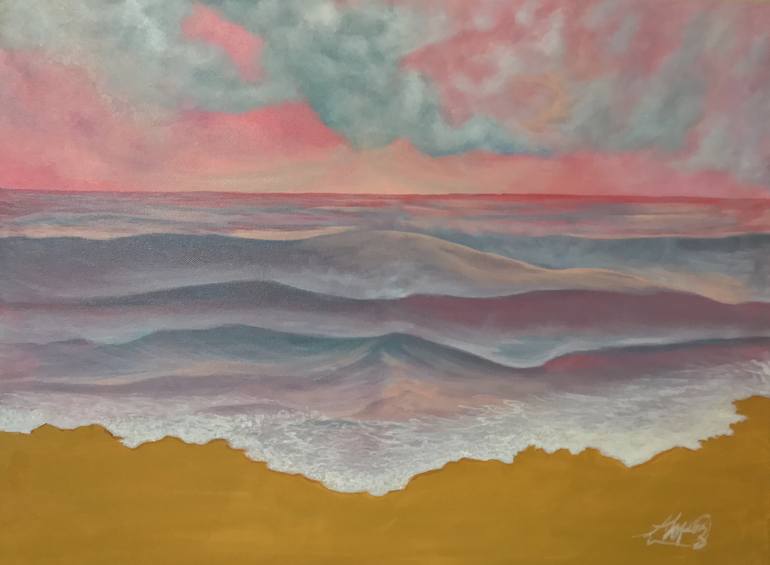 Original Expressionism Seascape Painting by Alicia Lopez