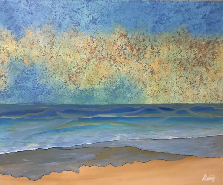 Original Expressionism Seascape Painting by Alicia Lopez