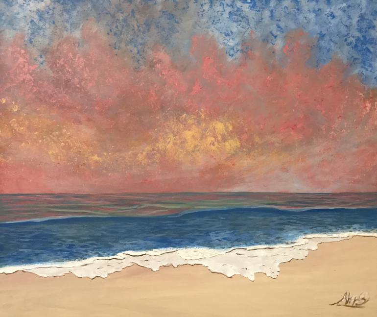 Original Expressionism Seascape Painting by Alicia Lopez