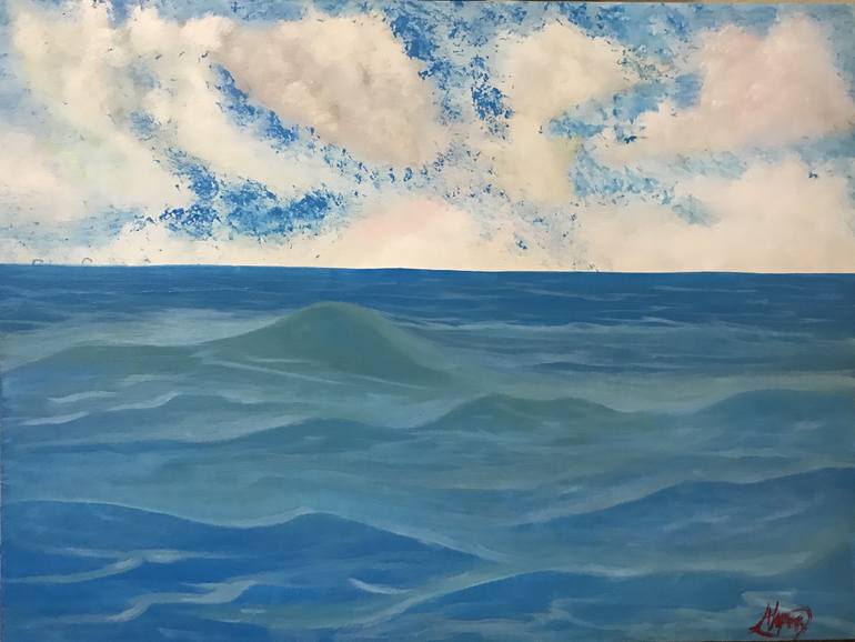 Original Impressionism Seascape Painting by Alicia Lopez